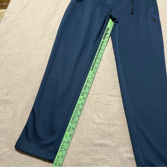 Spyder Men's Deep Blue Sweatpants Size Medium Zipper Pockets Sport Streetwear - Picture 4 of 7
